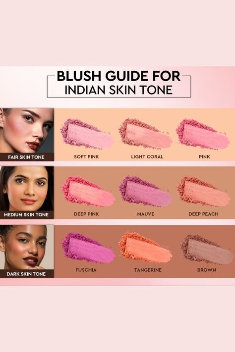 Enhance your natural beauty with the perfect blush for your Indian skin tone. This comprehensive guide will help you navigate through a range of blush shades that complement Indian skin tones, from fair to deep. Discover tips, tricks, and product recommendations to achieve a radiant and flushed look that suits your unique complexion.#BlushGuide #IndianSkinTone #MakeupTips #BeautyGuide #BlushForIndianSkin #RadiantLook #MakeupInspiration #BeautyTips #BeautyBlogger #MakeupTutorial #FlawlessComplexi Unique Visiting Cards, Visiting Cards Design Unique, Blush Guide, Makeup Artist Business Cards Design, Blush For Dark Skin, Warm Tone Makeup, Artist Business Cards Design, Makeup Unique, Indian Skin Makeup