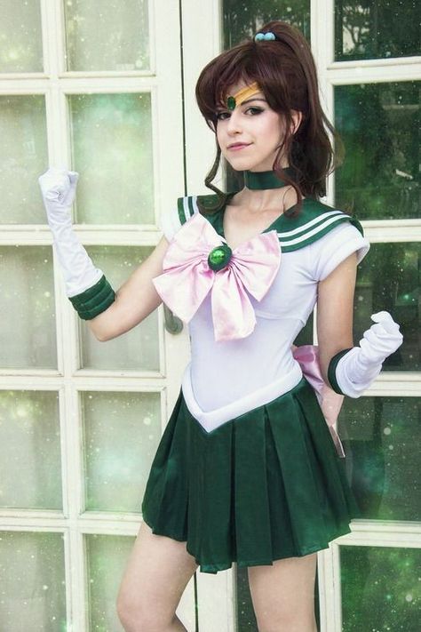 Sailor Jupiter Costume, Sailor Neptune Cosplay, Sailor Jupiter Cosplay, Moon Cosplay, Sailor Moon Cosplay, Sailor Moon Character, Sailor Jupiter, Sailor Scouts, Costume Outfits