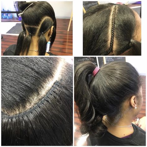 Versatile Sew-In By Natalie B. ✨ • • 🚫NO LUMPS/NO HUMPS 🚫NO TRACKS SHOWING ✔️SEAMLESSLY BLENDED...LOOKS LIKE YOUR OWN REAL HAIR!!! ✔️CAN BE WORN IN A NATURAL-LOOKING HIGH PONYTAIL OR BUN! • • Appointment/Prices: (312) 273-8693 Versatile Sew In Weave Hairstyles, Versatile Sew In Weave, Neat Braids, Versatile Sew In, Versatile Weave, Sew In Weave Hairstyles, Track Hairstyles, Sew In Hair Extensions, Natural Hair Stylists