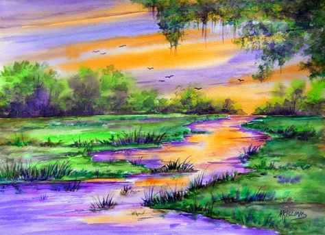 Creative Painting by Martha Kisling: LOW COUNTRY COLORS Triadic Color Scheme, Country Colors, Colour Study, Harmony Art, Monochromatic Art, Art Assignments, Colour Theory, School Things, Watercolor Ideas