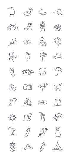 Summery Tatoos, Summer Theme Tattoo, Beach Trip Tattoos, Small Tattoo Ideas Ocean, Summer Themed Tattoos, Tattoos Beach Theme, Beach Minimalist Tattoo, Beach Themed Tattoos For Women, Beachy Doodles