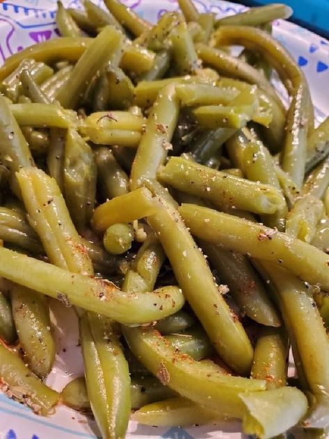 Italian Style Green Beans Recipe, Green Beans With Italian Dressing Recipe, Green Bean Recipes Italian, Green Beans Italian Style, Crockpot Fresh Green Beans, Italian Style Green Beans, Italian Green Beans Recipe, Fresh Green Bean Recipes, Italian Seasoning Recipe