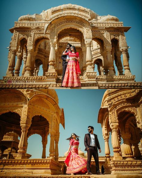 Pre Wedding In Jaisalmer, Jaisalmer Prewedding Photography, Jaisalmer Pre Wedding Shoot, Jaipur Pre Wedding Shoot, Jaipur Photoshoot, Temple Photoshoot, Pre Wedding Shoots, Pre Wedding Photoshoot Props, Indian Bride Photography Poses