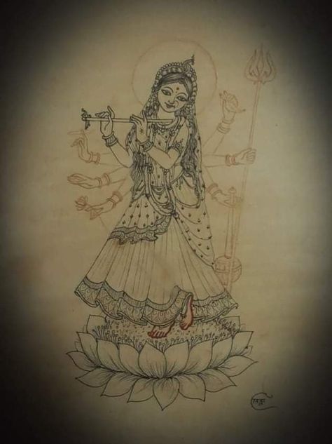 Giriraj Ji, Krishna Stories, Saraswati Art, Shrimati Radharani, Radhakrishna Painting, Portrait Rangoli, Adi Parashakti, Ancient Drawings, Durga Painting