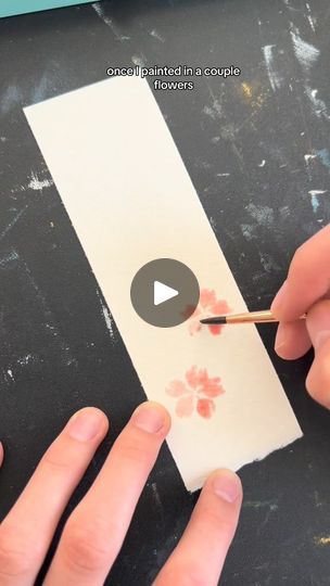 Cherry Blossom Bookmark, Couple Flowers, Watercolor Inspiration, Watercolour Tutorials, Artist Paint, How To Get Warm, Paint Painting, Painting Watercolor, Art Tutorials