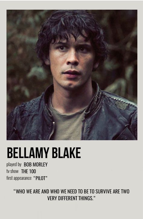 The 100 Poster, The 100 Characters, Character Posters, Character Poster, The 100 Show, Bob Morley, Polaroid Posters, Posters Minimalist, Minimalist Posters