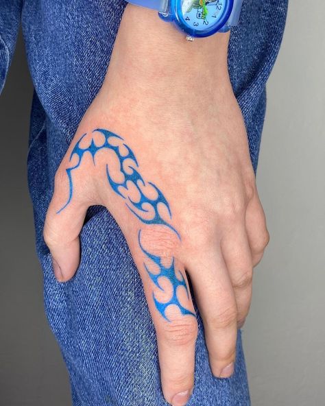 Dark Tattoo Ideas, Blue Ink Tattoos, Gotik Tattoo, Blue Tattoo, Creepy Tattoos, Dark Tattoo, Tattoo Flash Art, Feminine Tattoos, Simplistic Tattoos