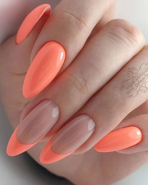 Manicure Nail Designs, Her Nails, Short Acrylic Nails Designs, Dipped Nails, Orange Nails, Fire Nails, Chic Nails, Dope Nails, Short Acrylic Nails