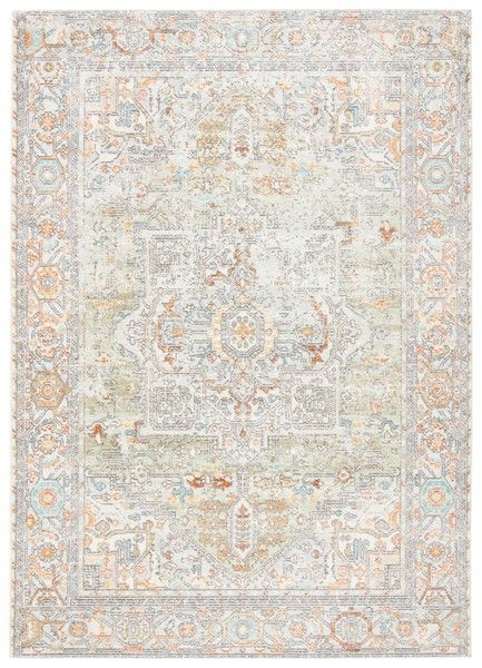 Rug ARA580W - Aria Area Rugs by Safavieh Apartment Bed, Persian Pattern, Sleep Tight, Beige Area Rug, Night Sleep, Orange Area Rug, Transitional Area Rugs, Transitional Rugs, Rectangular Rugs