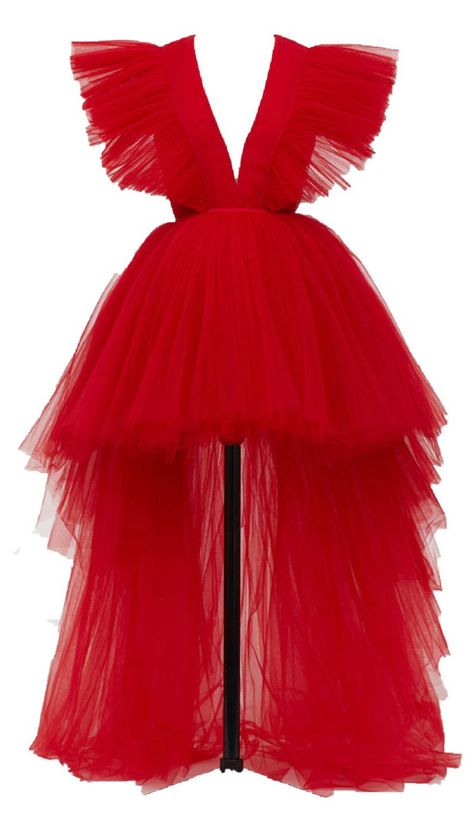 High Low Tulle Dress, Red Green Dress, Pleats Fashion, Tulle Dress Long, Giambattista Valli Couture, London Party, Green Wedding Dresses, Vintage Red Dress, High Low Prom Dresses