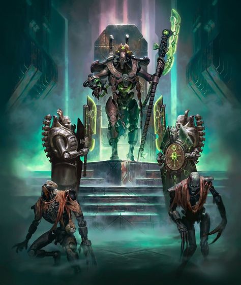 Art of Warhammer on Instagram: “The nobles of the ancient Necrontyr kingdoms emerged far better from the race's biotransference into their machine bodies than did the…” Imotekh The Stormlord, Necron Wallpaper, Necron Art, Warhammer Wallpaper, Warhammer Necrons, Necron Warriors, 40k Necron, Warhammer 40k Necrons, Warhammer Tabletop