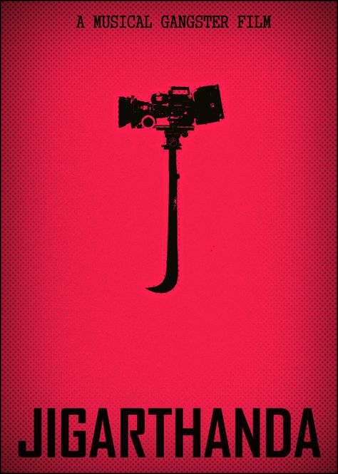 Minimalist poster for South Indian movie Jigarthanda (2014). Jigarthanda Movie Poster, Tamil Movie Minimal Posters, Tamil Movie Posters Minimalist, Jigarthanda Movie, Pada Cassette, Karthik Subbaraj, South Indian Movie, 2048x1152 Wallpapers, Mani Ratnam