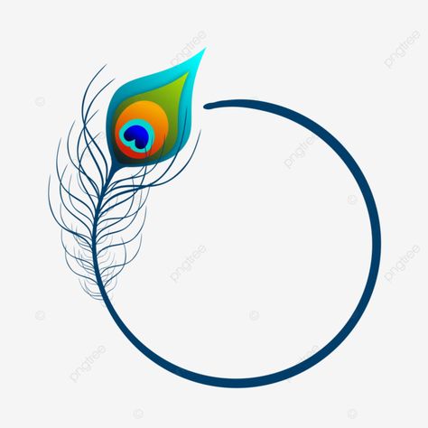 peacock feather circle mor pankh vector Peacock Circle Design, Mor Ka Pankh, Mor Pankh Painting, Mor Pankh Png, Mor Pankh Drawing, Mor Pankh Wallpaper, Peacock Feather Logo, Krishna Logo, Mor Pankh Background