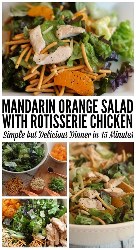 Enjoy this Mandarin Orange Salad with Chicken in no time at all when you use store-bought rotisserie chicken. The sweetness from the mandarin oranges and crunch from the slivered almonds make it a super kid-friendly Asian-inspired salad! via @jugglingactmama Leaf Lettuce Recipes, Mandarin Orange Chicken Salad, Salads With Mandarin Oranges, Mandarin Chicken Salad, Mandarin Orange Recipes Healthy, Leaf Lettuce Salad Recipes, Asian Salad With Mandarin Oranges, Rotisserie Chicken Salad Lettuce, Chicken Salad Recipe With Grapes And Mandarin Oranges