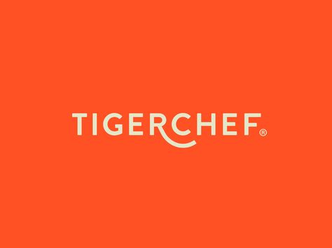 Tigerchef by Yossi Belkin #Design Popular #Dribbble #shots Orange Branding, Font Logotype, Support Logo, Typography Design Inspiration, Typo Logo, Word Mark Logo, Font Logo, Logo Identity, Logo Type