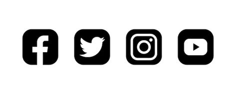 Set of facebook twitter instagram and yo... | Premium Vector #Freepik #vector #media-icon #twitter-bird #facebook-instagram #social Facebook And Instagram Logo, Icons Social Media, Funny Banner, Facebook Icons, Youtube Banner Design, Twitter Icon, Youtube Logo, Facebook Youtube, Psd Icon