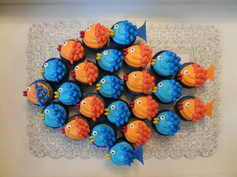 O Fish Ally One Cupcakes, Birthday Party For 1 Year, Fish Birthday Party, Fish Cake Birthday, Fishing Themed Birthday Party, Fish Party, Fish Birthday, Fishing Birthday Party, O Fish Ally