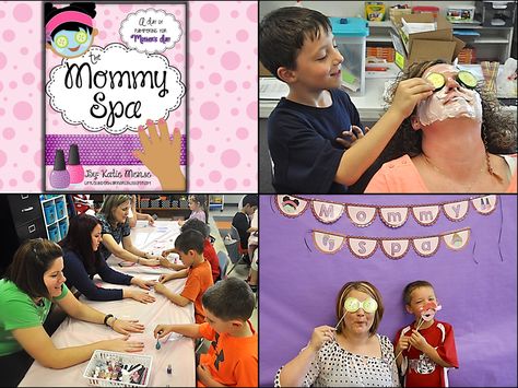 BEST way to celebrate Mother's Day!!! Mommy Spa is Sooooo much fun!! Mothers Day Spa Classroom, Mom And Me Activities Preschool, Mother’s Day School Event Ideas, Mother’s Day School Event, Preschool Mother’s Day Tea Party, Mothers Day Celebration Ideas In School, Mothers Day Celebration Ideas, Mothers Day Spa, Preschool Mom