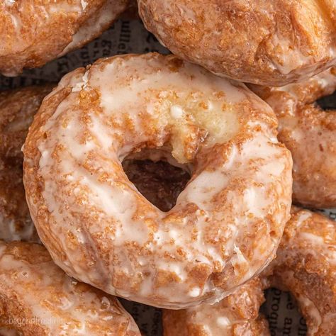 Glazed Old Fashioned Donuts l Beyond Frosting Classic Donut Recipe, Old Fashioned Donuts, Mini Blueberry Pies, Sour Cream Donut, Cider Donuts Recipe, Apple Cider Donuts Recipe, Old Fashioned Donut, Donut Calories, Oatmeal Raisin Cookies Chewy