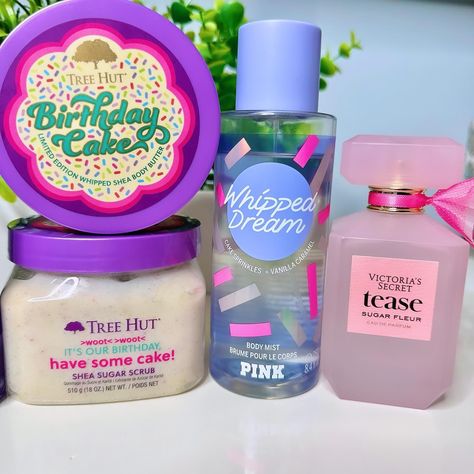 Sweet Sugary Scent Combo 🍭🍦🎂🩷😋 @bathandbodyworks - Cotton Candy Clouds @treehut - Birthday Cake @vspink - Whipped Dream @vsbeauty - Tease Sugar Fleur #bodyproducts #sotd #selfcare #hygiene #selfcarepage #hygienepage #selfcareaccount #hygieneaccount #selfcaredialy #selfcaresunday #selfcareeveryday #smellgood #feelgood #hygienecollection #selfcarecollection #girlythings #explore #exploremore #pamperyourself #selfcarethreads #perfume #perfumelovers #selfcareblogger #selfcareadvice #tr... Birthday Cake Perfume, Cake Perfume, Candy Clouds, Cotton Candy Clouds, Hygiene Care, Shower Skin Care, Smell Good, Vs Pink, Sweet 16