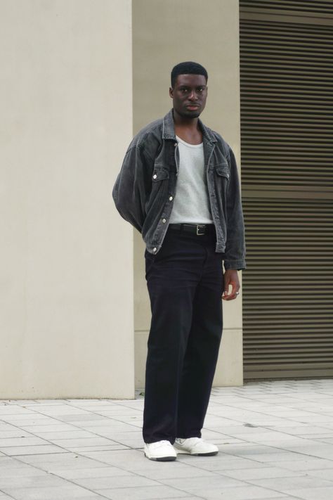 Tall Lean Men, 550 Outfit Men, New Balance 550 Outfit Men, New Balance 550 Outfit, 550 Outfit, Rick Owens Outfit Men, Thrifted Jacket, Games Outfits, Rick Owens Outfit