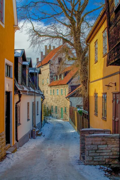 🇸🇪 Street in Visby (Gotland, Sweden) by Christian Metts 🏙 Sweden Architecture, Sweden Street, Gotland Sweden, Kingdom Of Sweden, Visit Denmark, Pictures For Wallpaper, Sweden Cities, Beautiful Streets, Beautiful Love Pictures