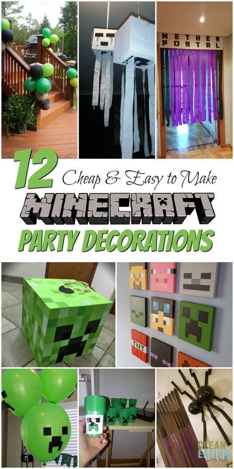 Budget Birthday Party under $100: Step by Step instructions on how to host a cheap Minecraft Birthday Party that your Minecrafting Child would LOVE! Minecraft Blueprint, Minecraft Pasta, Budget Birthday Party, Diy Minecraft Birthday Party, Minecraft Party Decorations, Minecraft Decoration, Budget Birthday, Minecraft Birthday Cake, Minecraft Theme