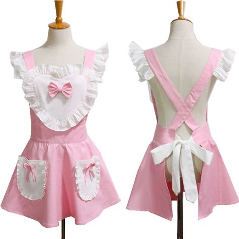 Cute Bakery Outfits, Celemek Aesthetic, Cute Apron Aesthetic, Bakery Outfit, Cook Outfit, Kawaii Apron, Cooking Outfit, Cooking Clothes, Dessert Bakery