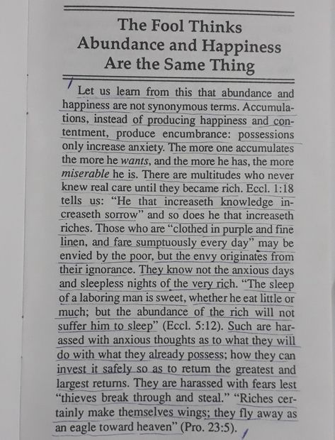 The Rich Fool I. C. Herendeen happiness blessing parables christ Saviour bible verse luke 12:20 Christian books quotes The Rich Fool, Wise Inspirational Quotes, Stories With Moral Lessons, Club Quote, Apj Quotes, Devotional Reading, Reflection Quotes, Development Quotes, Good Vocabulary Words