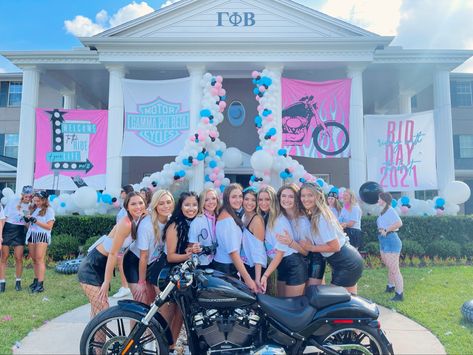 Biker Sorority Theme, Biker Bid Day Theme, Biker Bid Day, Sorority Themes, Tri Delt, Sorority Bid Day, Bid Day Themes, Pi Phi, Theme Days