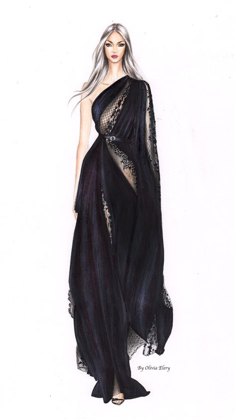 Elie Saab 2019 - fashion illustration by Olivia Elery  IG @olivia_elery Digital Fashion Illustration Sketches, Couture Fashion Illustration, Fashion Illustration Digital, Digital Fashion Illustration, Fashion Illustration Tutorial, Fashion Figure Drawing, Dress Design Drawing, Fashion Illustration Sketches Dresses, Fashion Design Collection