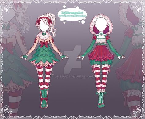 [Close] Adoptable Outfit Auction 142-143 by LifStrange on @DeviantArt Outfit Auction, Adoptable Outfit, Draw Your Character, Dark Costumes, Vestidos Anime, Cute Christmas Outfits, Art Outfits, Dress Drawing, Anime Dress