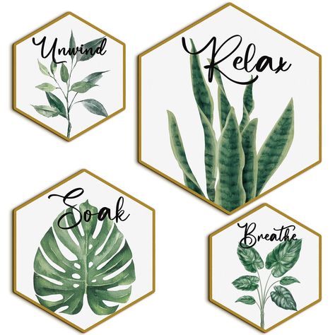 Boho Bathroom Wall Decor Ideas, Bathroom Wall Decor Ideas Farmhouse, Hawaiian Theme Bathroom, Forest Green And Gold Bathroom, Gold And Green Room Decor, Mountain Bathroom Decor, Green And Gold Bathroom Decor, Olive Green Bathroom Decor, Emerald Green Bathroom Decor