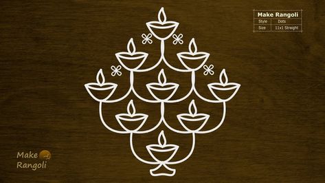 Easy Yet Beautiful Dots Rangoli Designs For Diwali Office Glass Design, Dots Rangoli Designs, Deepam Kolam, Diya Designs, Rangoli Designs For Diwali, Dot Rangoli, Dots Game, Latest Rangoli, Simple Kolam