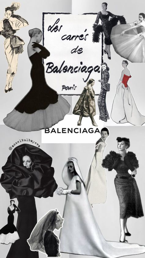 Christobal Balenciaga history, vintage, original. #balenciaga #vintage #fashion #aesthetic Vintage Fashion Aesthetic, Balenciaga Aesthetic, Balenciaga Style, Fashion Aesthetic, Balenciaga, Vintage Fashion, Collage, History, The Originals