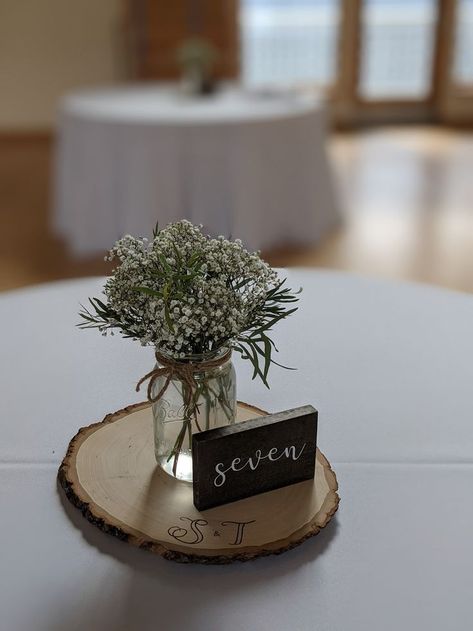 Babies breath and feather euc make a great combo Minimalist Wedding Centerpieces Simple, Babies Breath And Eucalyptus Centerpiece, Babysbreath Eucalyptus Centerpiece, Baby’s Breath And Greenery Wedding Centerpieces, Babysbreath Centerpieces Round Table, Babies Breath Centerpiece Round Table, Baby Breath And Eucalyptus Centerpiece, Baby’s Breath Centerpiece Diy, Feather Eucalyptus