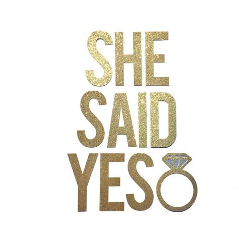 She Said Yes Bridal Shower Banner Sign // Bridal Shower Decorations // Engagement Party Decorations I Said Yes Photos Ideas, She Said Yes Sign, Decorations Engagement Party, Bridal Banner, Decorations Engagement, Hen Night Ideas, Bride Preparation, Engagement Signs, Bridal Shower Banner