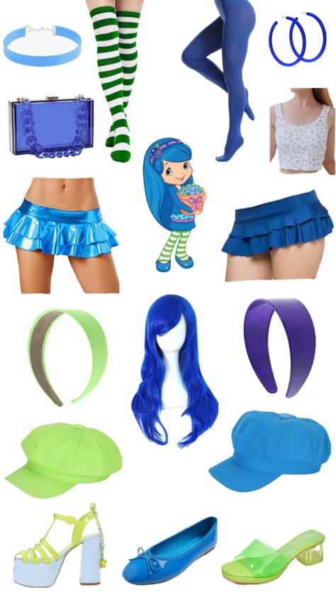 #blueberry #strawberryshortcake #blueberrymuffin #blue #outfit #costume #cosplay #rave #coachella Outfit Costume, Costume Cosplay, Blue Outfit, Blue Berry Muffins, Strawberry Shortcake, Carnival, Swimming, Halloween, Blue