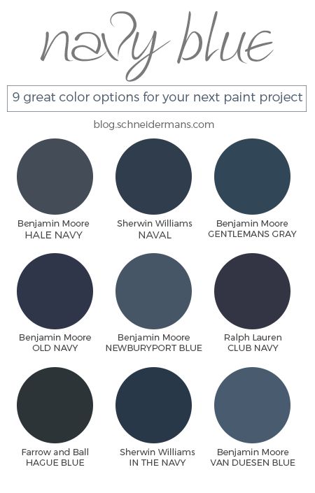 Van Duesen Blue, Navy Blue Paint Colors, Navy Blue Paint, Hale Navy, Blue Paint Colors, Bedroom Paint Colors, Interior Paint Colors, Exterior Paint Colors, Bedroom Paint