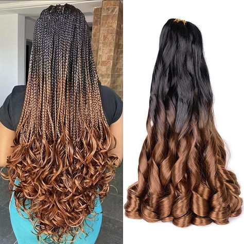 Bouncy Braiding Hair 24 Inch Loose Wavy Spanish Curly Braids Hair 75g/pack French Curly Crochet Hair 8Pack Spiral Curly Crochet Braiding Hair (B29) Curly Crochet Hair, Crochet Braiding Hair, Curly Braids, Curly Crochet Hair Styles, Fulani Braids, Braids With Curls, Braids Hair, Braiding Hair, Crochet Hair