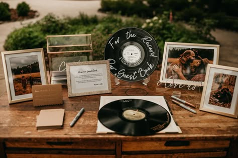 For The Record Guest Book Signs, Wedding Guest Book Record, Vinyl Record Wedding Guest Book, Record Guest Book Wedding, Wedding Record Guest Book, Record Guest Book Vinyl, Record Player Guest Book, Vinyl Record Guest Book, Record Guest Book