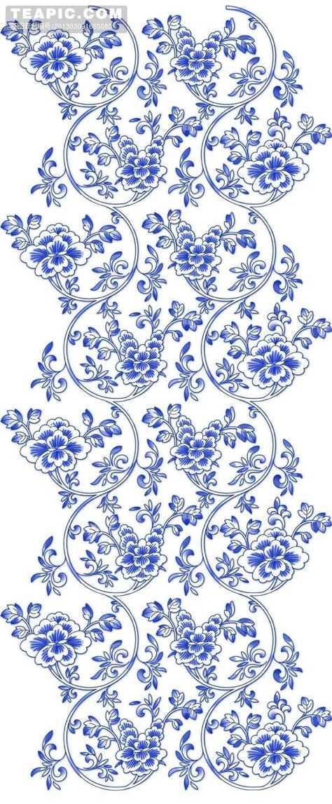 Chinese Porcelain Pattern, Chinese Pattern, Scandinavian Folk Art, Blue Pottery, Flower Background Wallpaper, Chinese Patterns, China Patterns, Blue China, Tile Art