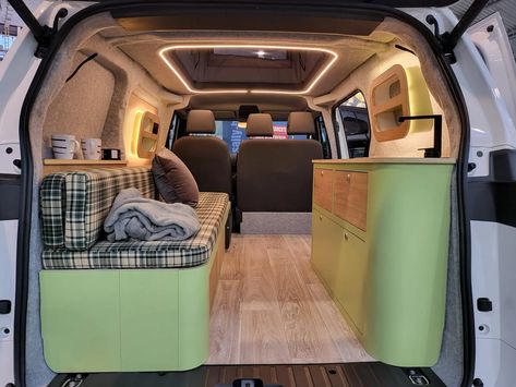 Vw Van Life, Vw Buzz, Vw Id Buzz, Volkswagen Bus Camper, Vw Transporter Camper, Camper Van Kitchen, Vw Camper Conversions, Campervan Bed, Suv Camper