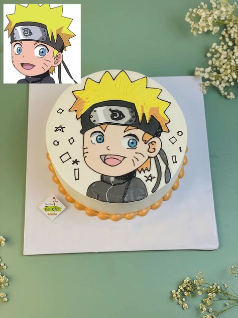 Naruto Cake Design Birthday, Anime Cake Ideas Simple, Naruto Birthday Cake Ideas, Anime Bday Cake, Anime Cake Design, Naruto Cake Ideas Birthdays, Anime Cake Design Birthday, Anime Birthday Cake Ideas, Naruto Cake Design