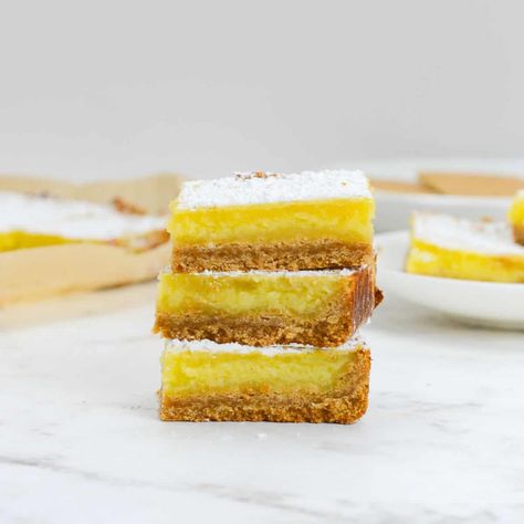 These Weight Watchers Lemon Bars Are My New Favorite Weight Watchers Lemon Bars, Lemon Bars Easy, Ww Desserts, Lemon Bars, Graham Cracker Crumbs, Lemon Curd, Ww Recipes, Salted Butter, Keto Dessert