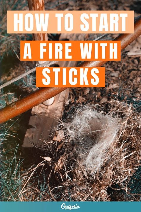 Starting a friction fire is not as simple as rubbing a few sticks together, as you might have seen in the movies. Instead, it takes a quality collection of natural materials, a careful technique, and lots of practice. Here is an in-depth guide on how to start a fire with sticks and how to use the basic tools like fireboard, spindle, tinder, and paracord to make a campfire. Flint And Steel, How To Make Fire, Camping Guide, Start A Fire, Basic Tools, Emergency Kit, Survival Tips, Go Camping, A Fire