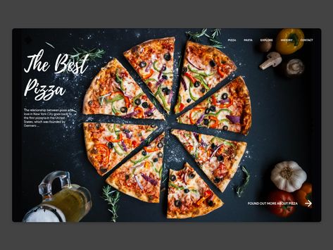 Landing Page For new pizza place in the city Pizza Landing Page, Pizza Website Design Inspiration, Pizza Sale, Pizza Catering, Pizzeria Design, Website Advertising, Ui Design Trends, New Pizza, Pizza Menu