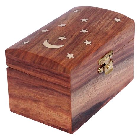 PRICES MAY VARY. Size: Length- 4 inch, Width- 2.5 inch, Height- 2.5 inch Material: Wood, Weight: 0.31 lbs Beautiful Handmade Jewelry Box / Case / Storage Store your valuables like personal jewelry or family heirlooms and add a touch of class to your dressing table Great gift Ideas - Our jewelry boxes make great gifts for women and girls for all occasions Protect and preserve your valuables with this handcrafted wooden jewelry box. You always want to keep your best valuables precious jewelry safe Handmade Wooden Jewelry, Decorative Storage Bins, Star Decor, Handmade Jewelry Box, Wooden Jewelry Box, Jewellery Box Making, Great Gifts For Women, Jewelry Safe, Wood Jewelry Box