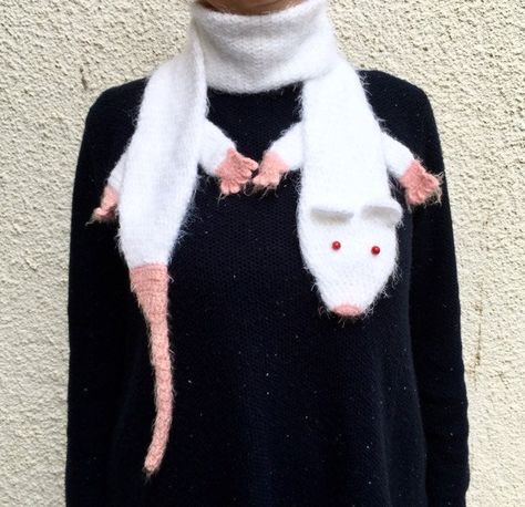 Beautiful warm animal scarf with a rat head, legs, eyes and tail. Fluffy white Chinese New Year's present is very soft. It is handmade of acrylic yarn. Handmade mouse wrap is not heavy. There are adult and children sizes of the animal scarf in our shop. So they can be used as mommy and me outfit for photo sets. All parts are crocheted, sewed firmly by hands and the whole scarf is combed. The lengh of soft animal cover is 56 inches, the width is 3 inches. I'm happy to customise, so you can choose Scary Swamp, Rat Head, Witch Woman, Swamp Witch, Fancy Scarf, Animal Scarf, Faux Fur Scarf, Artistic Ideas, Neck Warmers