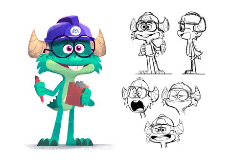 Kids Reference, Monsters At Work, Monster Co, Simple Character, Character Model Sheet, Monster Characters, Monster Illustration, Monster Concept Art, Good Cartoons